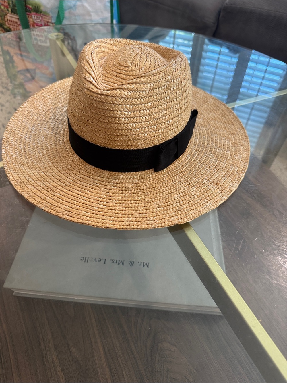 Brixton Joanna Straw Hat with Black Band - Natural